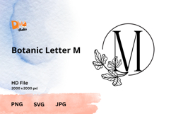 Botanic Letter - Elegant Botanical Monogram PNG | SVG | JPG Product Image 1