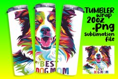 Pup Parent Love Tumbler Sublimation - Watercolor Design Product Image 1