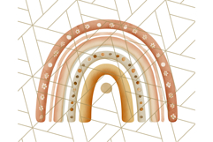 Boho Rainbow PNG Clipart, Earthy Arches &amp; Minimal Shapes Product Image 5