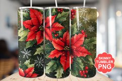 Christmas Flowers Tumbler | Christmas Tumbler Wrap Product Image 1