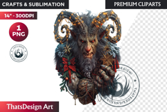 Krampus Christmas Clipart , Evil Santa Christmas clipart png Product Image 1