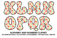 Summer Alphabet &amp; Numbers PNG Clipart Doodle Letters 300 DPI Product Image 3