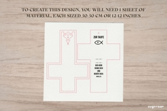 First Communion Cross Laser Cut | Custom Name Cross | SVG Product Image 2