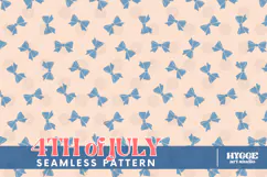 American 4th of July Patriotic Coquette Bow Seamless Pattern Product Image 1