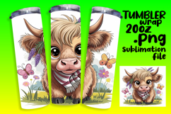ARTISTIC 20oz Tumbler Template , Cute Cow Product Image 1