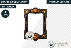 Harvest of Haunts Halloween Gothic Frame PNG Clipart Product Image 1