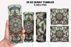 Skinny Tumbler 20oz Wrap Design, Stained Tumble PNG Design Product Image 1