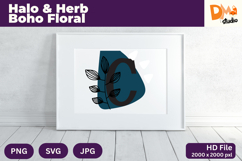 Halo &amp; Herb Boho Floral Monogram Product Image 1