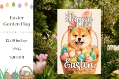 Funny Easter Dog Garden Flag, Happy Easter Garden Flag PNG Product Image 1