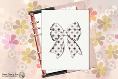 White Floral Bow PNG Chic Ribbon Fashion Elegant Design PNG Product Image 11