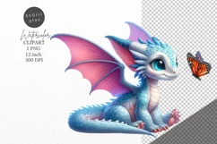 Dragon clipart, Fantasy clipart, Nursery clipart Product Image 1