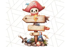 Cartoon Pirate Kids and Animals PNG Clipart for Fun Designs Product Image 5