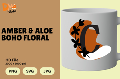 Amber &amp; Aloe Boho Floral Monogram Product Image 1