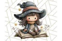 Spooky Little Witches Halloween Clipart PNG Product Image 5