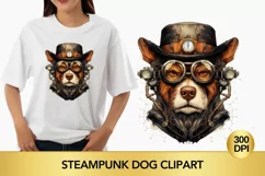 Steampunk dog Clipart, steampunk Animal png Product Image 1