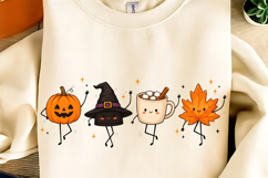 Fall Halloween Pumpkin Ghost Friends PNG, Halloween Ghost Product Image 5