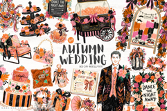 Bridal Autumn Wedding Clipart Product Image 1