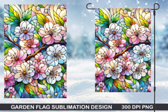Flowers Garden Flag Sublimation| Flower Garden Flag PNG Product Image 1