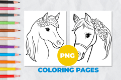 Cute Horse Coloring Pages | Coloring book Product Image 1