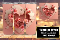 Sublimation Tumbler: Serenade of Petals Product Image 1