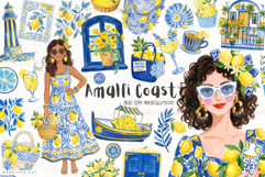 Amalfi Coast Summer Clipart Product Image 1