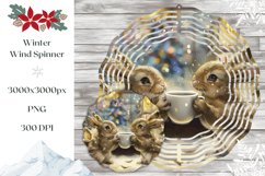Christmas Rabbits Wind Spinner, Christmas Rabbits Spinner Product Image 1