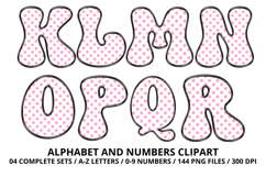Polka Dots Alphabet Letters &amp; Numbers Clipart PNG 300DPI Product Image 3