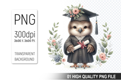 Graduation Animals Clipart PNG Bundle, High Quality PNG File Product Image 7