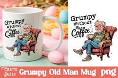 Grumpy Father&#039;s Day Bundle Mug Old Man design png Product Image 11