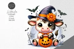 Halloween clipart, Cow clipart, Autumn clipart Product Image 1