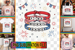 Vibrant TOTE BAG Gift PNG, Patriotic Product Image 1