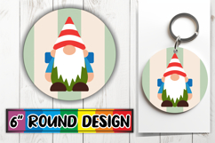 Radiant Car Coaster Circle PNG, Spring Gnomes Product Image 1