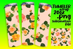 Sublimation Tumbler Wrap with Pastel Boho Flowers Product Image 1