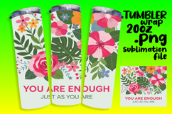 CHARMING 20oz Tumbler Design , Flower Quote Product Image 1