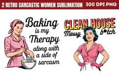Retro Sarcastic Women Sublimation PNG Product Image 1