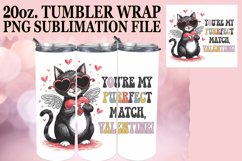 Cozy Escapes 20oz tumbler wrap, Valentines Cat Product Image 1