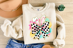 Bunny Ears &amp; Bow Easter Clipart, Happy Easter PNG Product Image 2