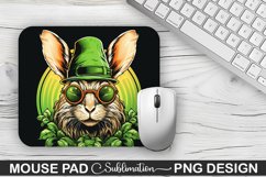 St. Patrick&#039;s Day Bunny Sublimation Mouse Pad Design Product Image 1