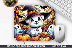 Pumpkin Mouse Pad, Halloween Mouse Pad PNG Design, Halloween Product Image 1