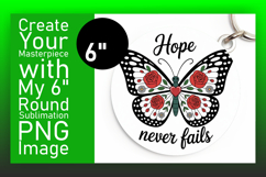 Chic Circle Coaster PNG Design , Butterfly Product Image 1