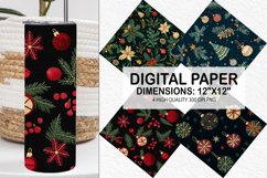 Christmas Embroidery Seamless Digital Paper Product Image 1