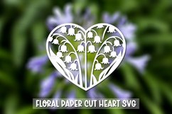 20 Paper Cut Floral Heart , Paper Cut Heart SVG Product Image 15
