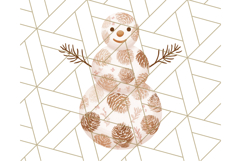 Patterned Snowman Silhouette PNG Clipart Product Image 5