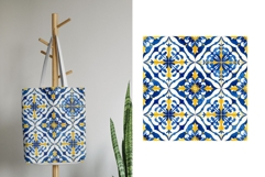 14 Vintage Portuguese Tiles Digital Paper Pack Azulejos Product Image 4