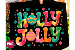 Preppy Holly Jolly Christmas PNG Product Image 1