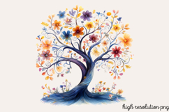 Pastel Spring Trees Clipart PNG Product Image 1