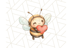 Adorable Bee Clipart PNG, Kawaii Bumblebee Illustrations Product Image 5