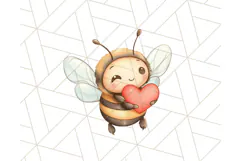 Adorable Bee Clipart PNG, Kawaii Bumblebee Illustrations Product Image 5