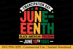 Juneteenth Black American Freedom Svg | Svg Cut File Product Image 1