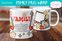Family Photo Mug template sublimation PNG, customizable mug Product Image 3